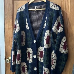 POL LONG FLOWER SWEATER